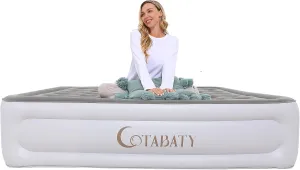 Queen Air Mattress with Built-in Pump, 18 inch Tall Inflatable Mattress Double Airbed, Luxury Self Inflating Air Bed Blow Up Mattress Portable for Home Camping Travel, 650lb Max Weight