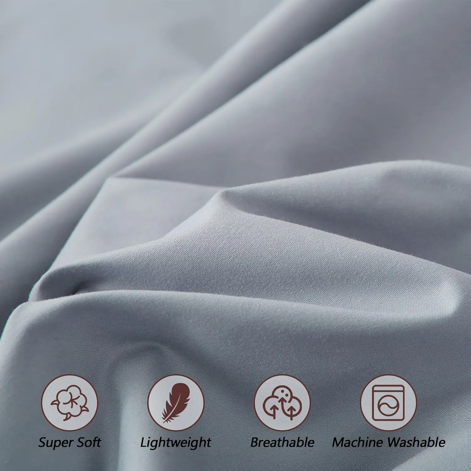 Queen Fitted Sheet for Air Mattress,with 24 Inch Extra Deep Pockets,Ultra Soft Durable Breathable Bed Sheets Cover for Inflatable Air Bed,with Pump Opening,Inflate at Any Time-Gray