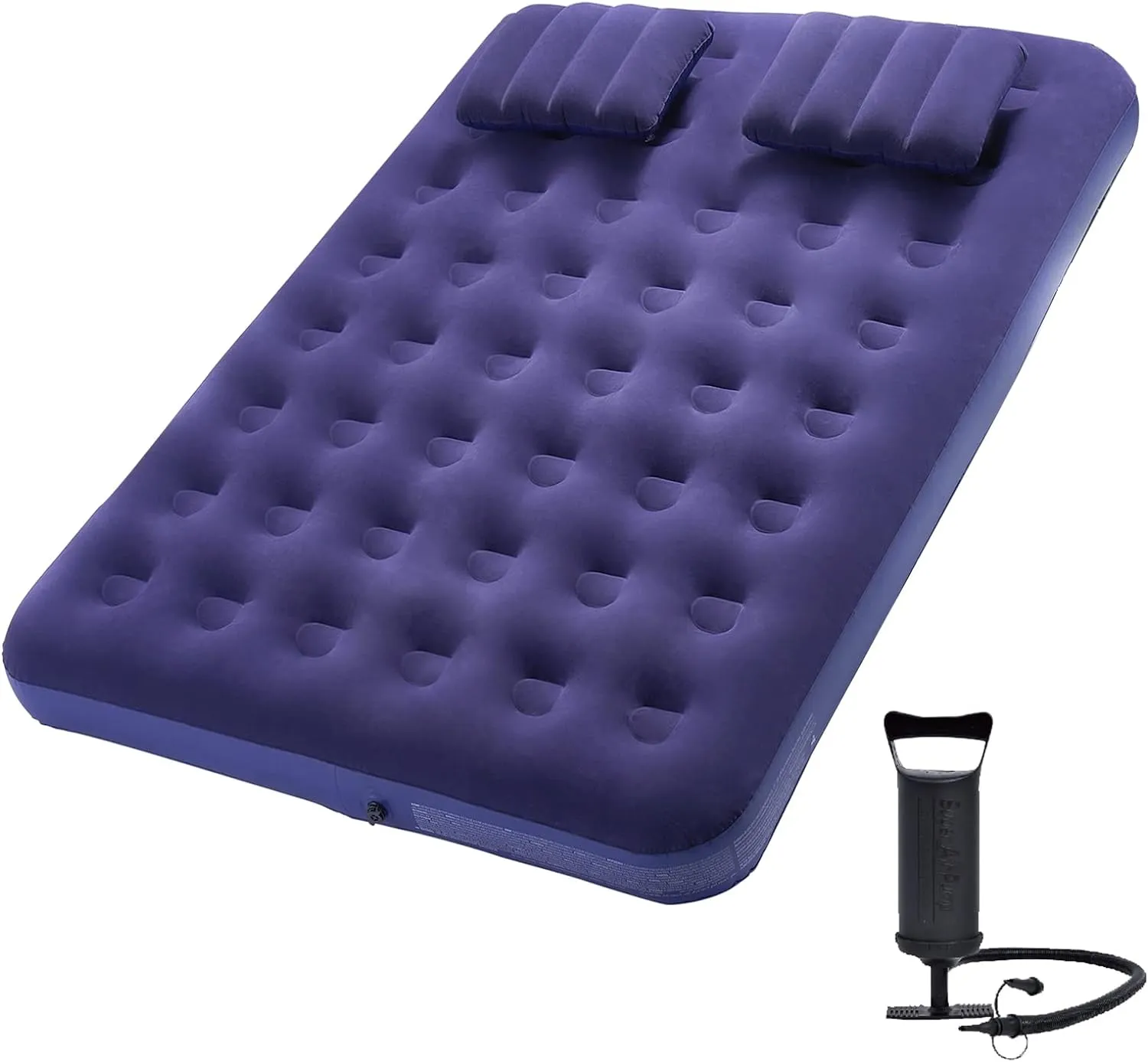 Queen Size Air Mattress for Camping,Inflatable Bed with Pump and Pillows for Room