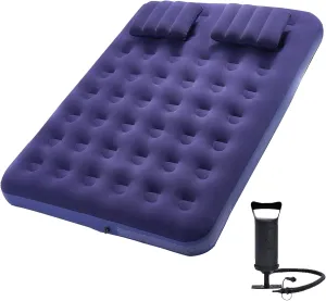 Queen Size Air Mattress for Camping,Inflatable Bed with Pump and Pillows for Room