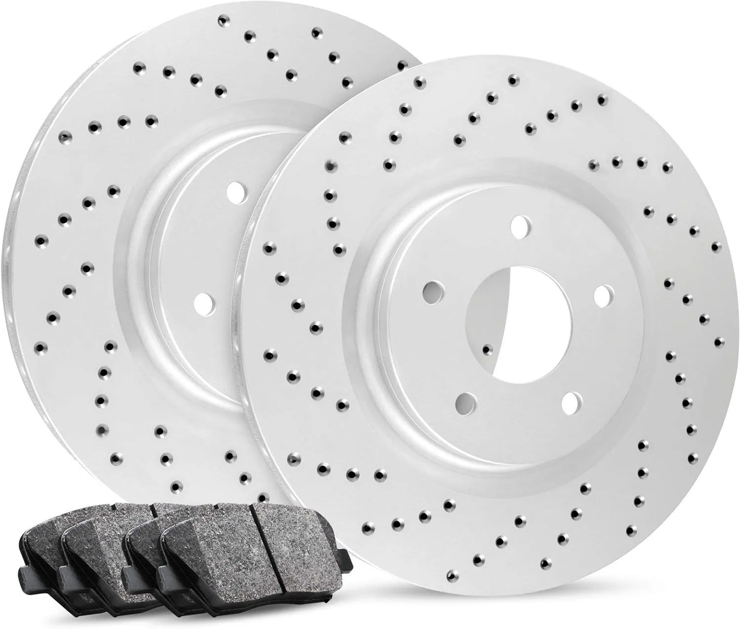 R1 Concepts Rear Brakes and Rotors| Hardware Included| Rear Ceramic Brake Pads and Rotors Kit| Fits 2004-2018 Bentley Continental