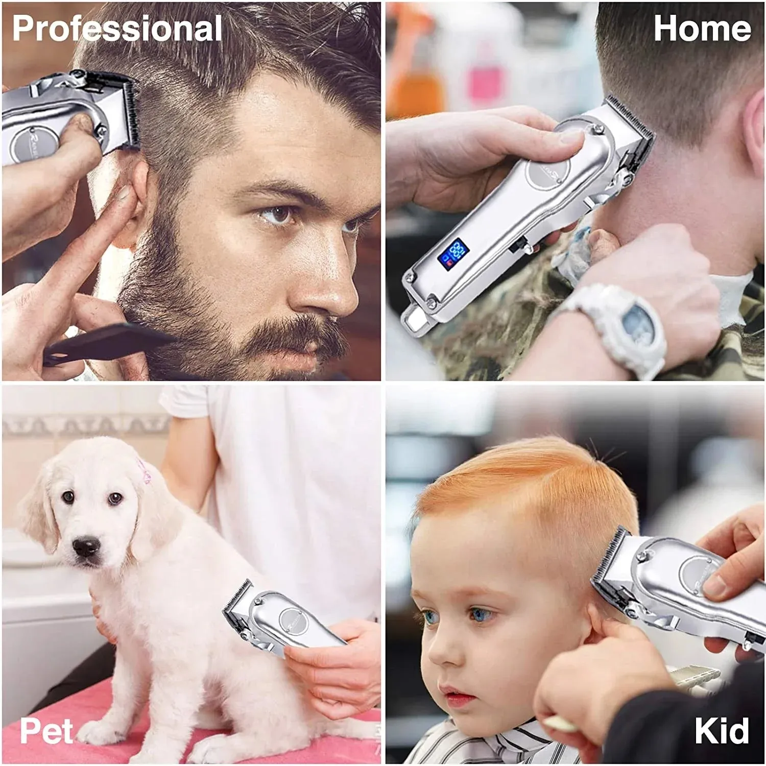 RAINBEAN Beard Trimmer for Men - Professional Hair Clippers for Men & Women - 3 in 1 IPX7 Waterproof Trimmer Grooming Kit Gifts for Men