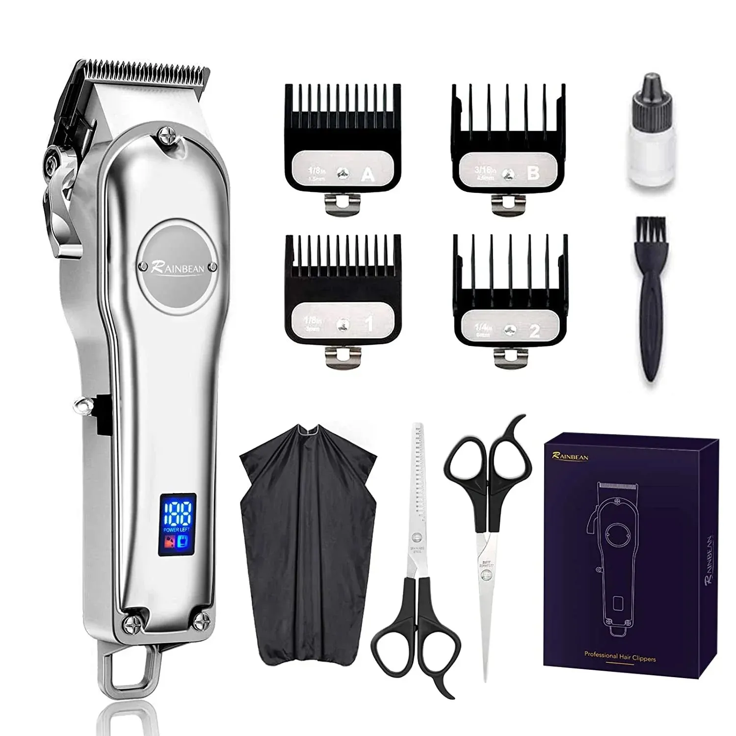 RAINBEAN Beard Trimmer for Men - Professional Hair Clippers for Men & Women - 3 in 1 IPX7 Waterproof Trimmer Grooming Kit Gifts for Men