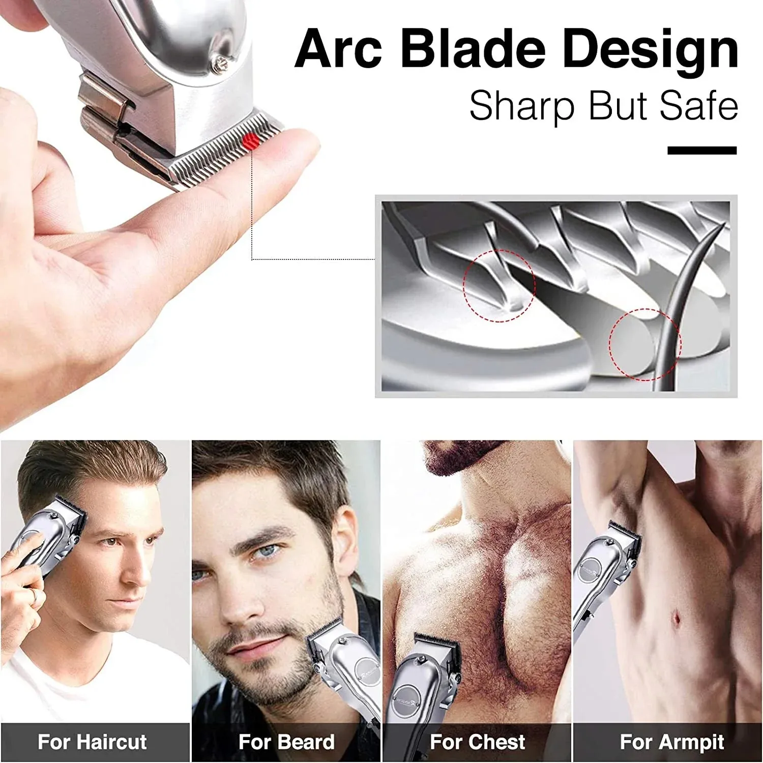 RAINBEAN Beard Trimmer for Men - Professional Hair Clippers for Men & Women - 3 in 1 IPX7 Waterproof Trimmer Grooming Kit Gifts for Men
