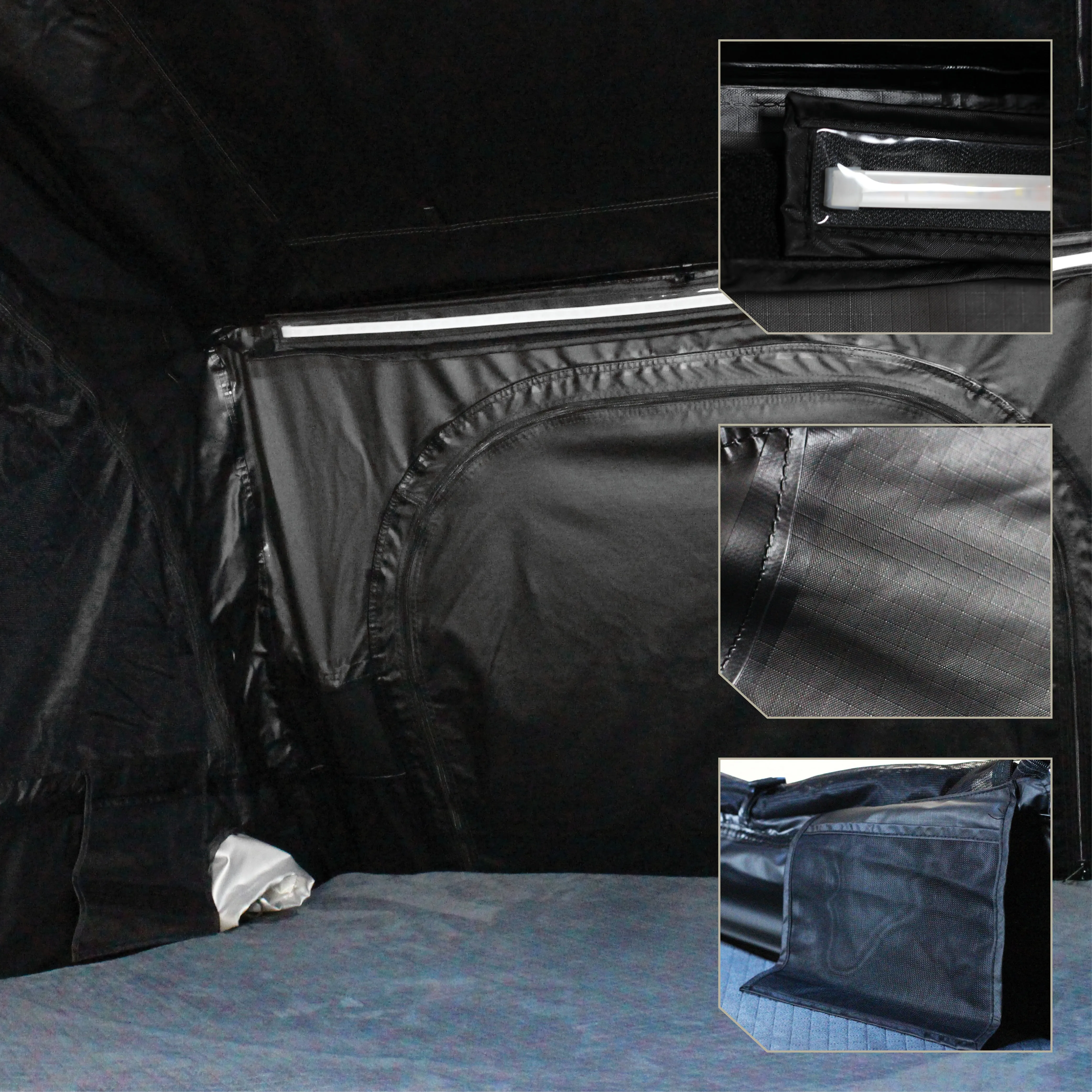 Rainfly Roof S2S Soft Grey & Person, - Black Body Custom design Top Sherpa Digital XD 2 Tent, Sided