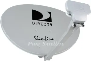 Ready to Install Package : Directv HD Satellite Dish w/ SWM3 LNB   RG6 COAXIAL Cables Included Ka/ku Slim Line Dish Antenna SL3 Single Output W/ 4 Port Splitter