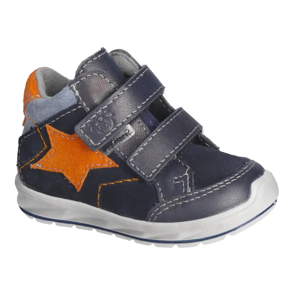 Ricosta Kimi Navy Leather waterproof Rip Tape Boots