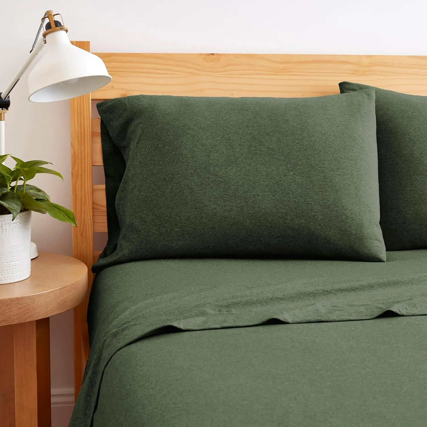 Road Trip America Jersey Sheets Queen Set - Cotton (4 Pieces) All Seasonal Deep Pockets Soft Cozy Knit Stretchy Bed Sheets - Hotel and Residential Quality (Green, Queen)