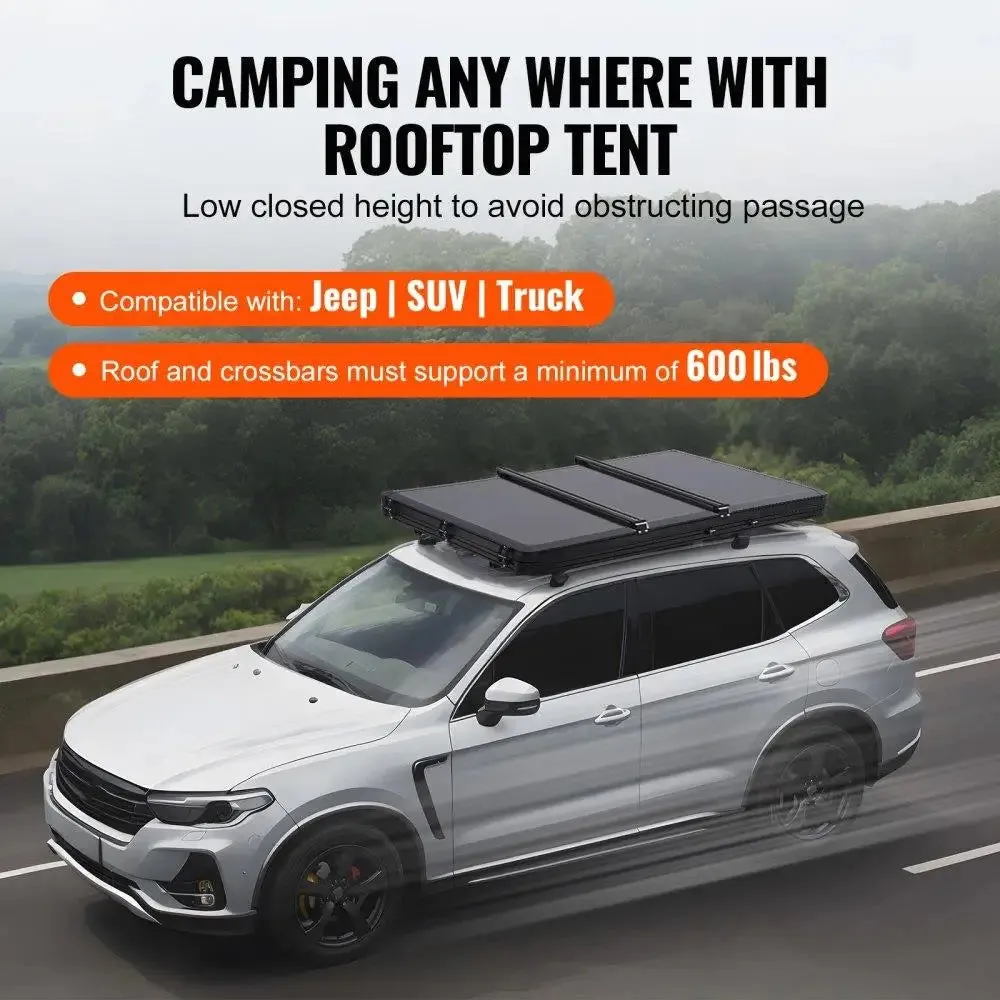 Rooftop Tent Hard Shell 2-3 Person Waterproof for Jeep, SUV and Truck w/ Ladder