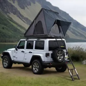 Rooftop Tent Hard Shell 2-3 Person Waterproof for Jeep, SUV and Truck w/ Ladder