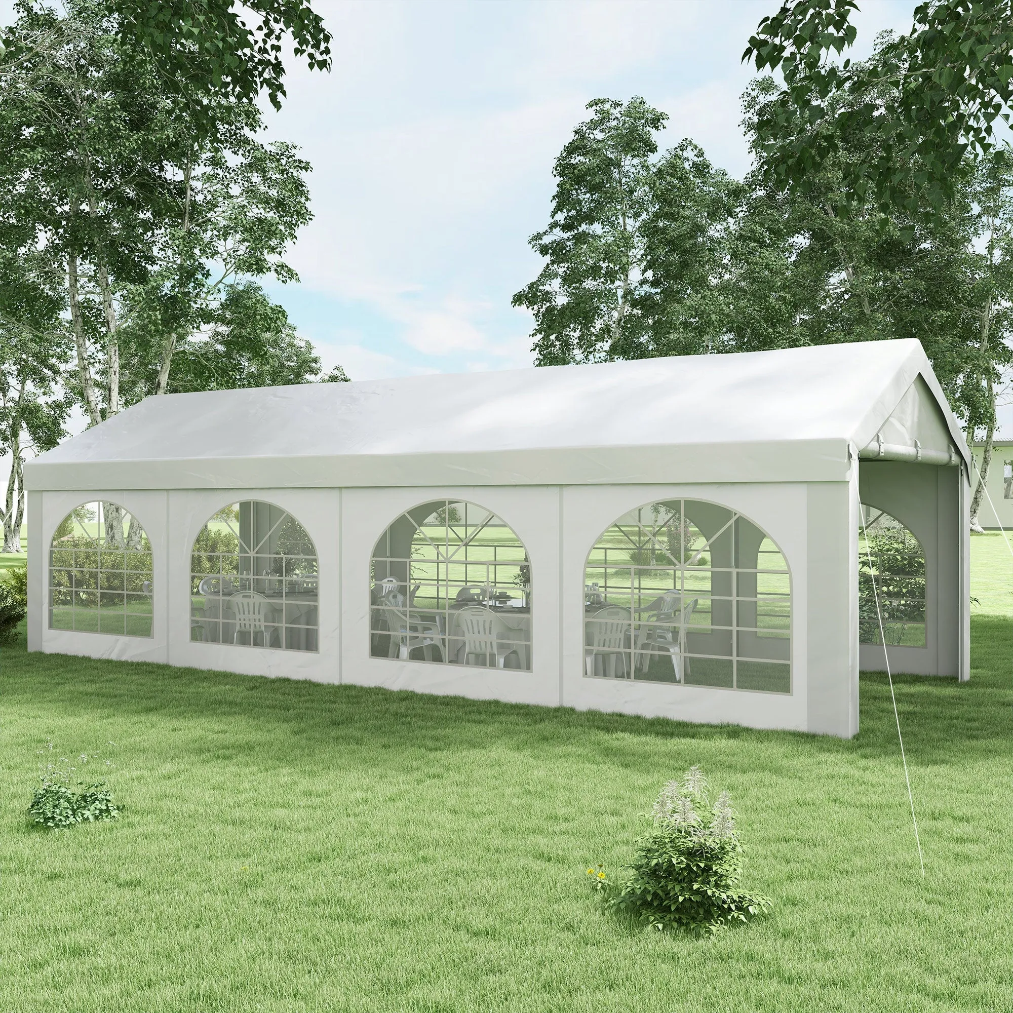 Rootz Tente de Reception - Tonnelle - Barnum - Durable & Spacious 24m² - 796cm x 297cm x 285cm