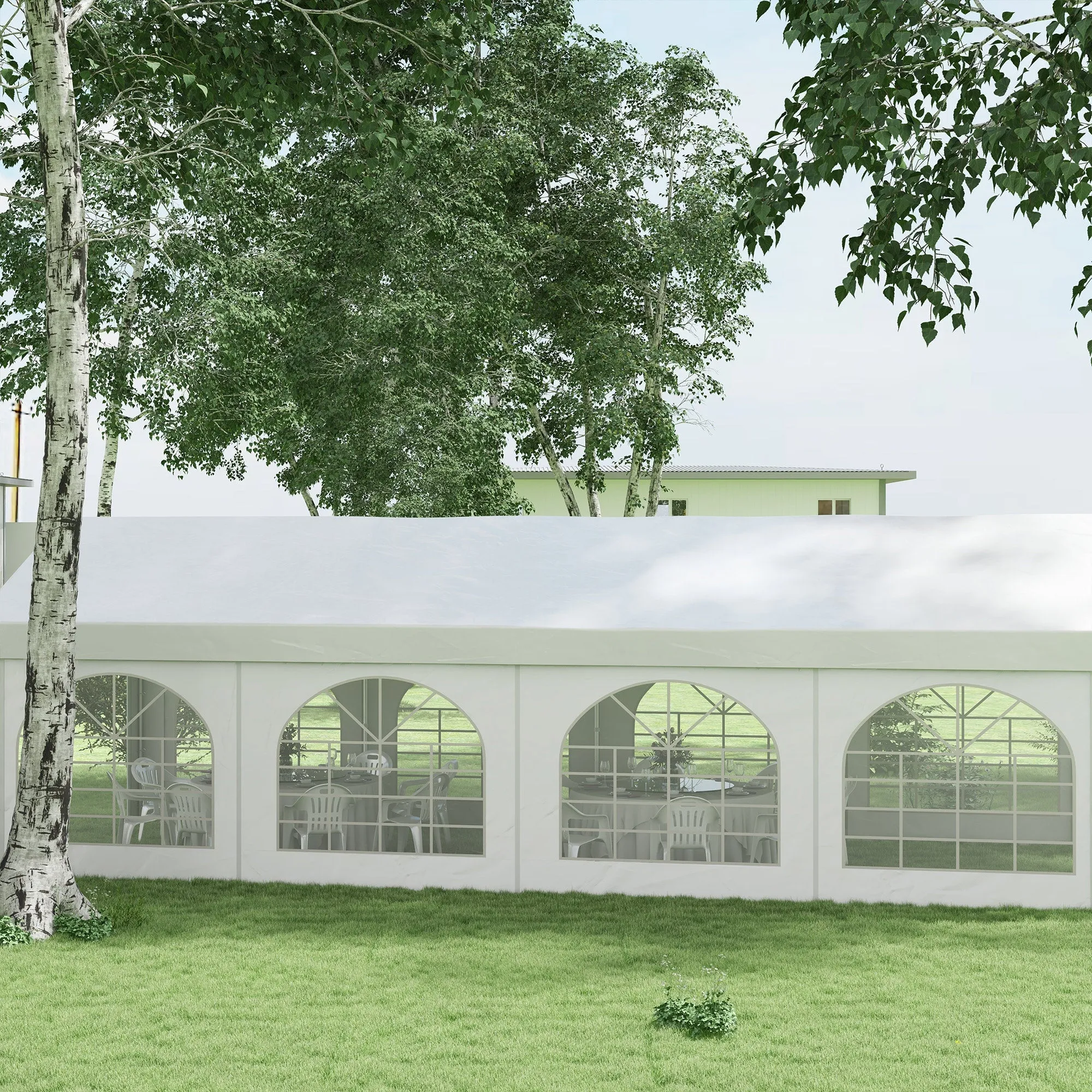 Rootz Tente de Reception - Tonnelle - Barnum - Durable & Spacious 24m² - 796cm x 297cm x 285cm