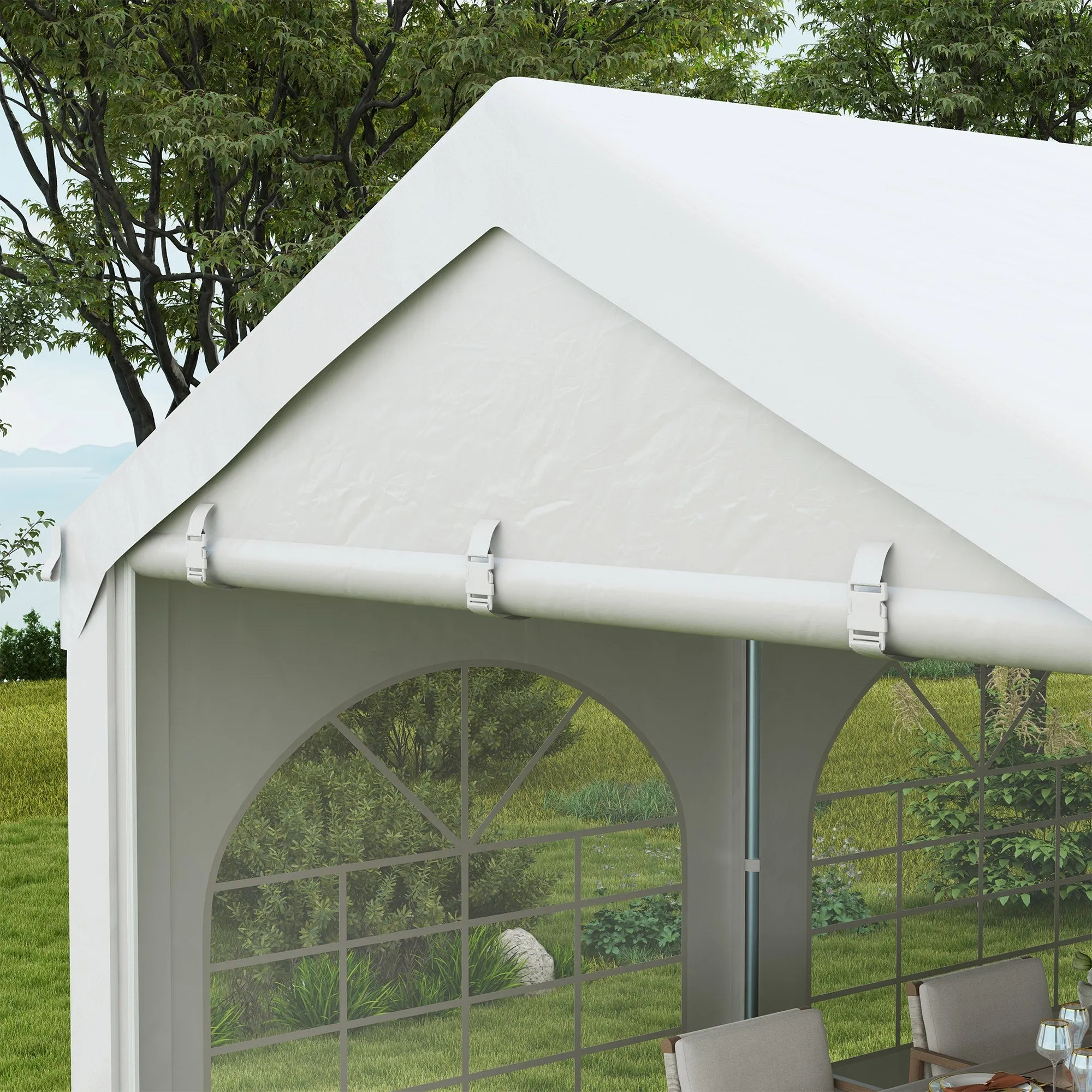 Rootz Tente de Reception - Tonnelle - Barnum - Durable & Spacious 24m² - 796cm x 297cm x 285cm
