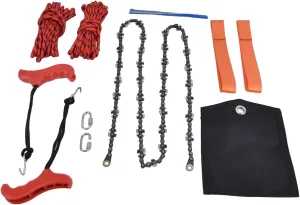 Rope Saw, Hand Rope Chain Saw Efficient Both Sides Teeth Blades Folding Pocket Chainsaw for Tree Limb 53 Inch
