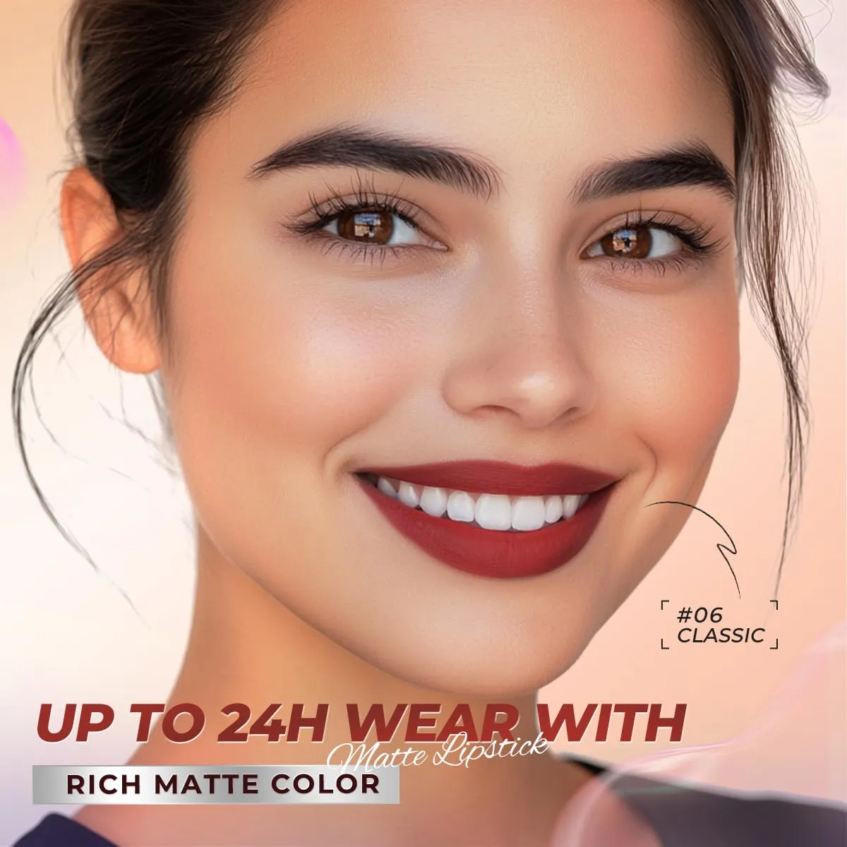 SACE LADY Matte Lipstick for Women, Long Lasting Lipstick Set Waterproof and Smudgeproof, Natural Red Lip Color Makeup High Pigmented Stays On Up to 24 Hour (N01 N02, 2pcs)