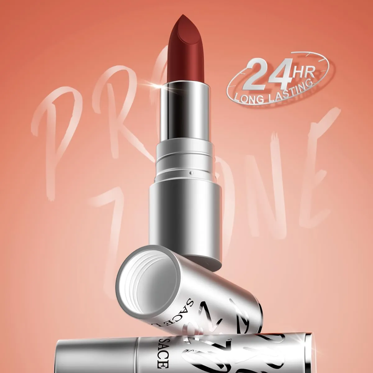 SACE LADY Matte Lipstick for Women, Long Lasting Lipstick Set Waterproof and Smudgeproof, Natural Red Lip Color Makeup High Pigmented Stays On Up to 24 Hour (N01 N02, 2pcs)