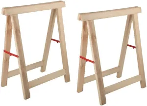 Saw Horses 2 Pack - Heavy Duty Sawhorses 2 Pack Folding Work Stands - Lightweight and Portable Work Horses with 2600LB Load Capacity for Woodworking by Kings County Tools