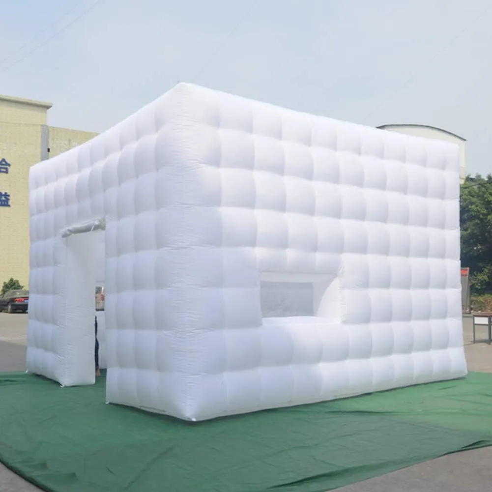 SAYOK Inflatable Nightclub 16.4 x 16.4 x 11.5 FT, Inflatable Party Tent with LED Wall Wash Lights, Inflatable Night Club Tent for Adults Wedding Birthday Backyard (16.4 x 16.4 x 11.5ft-White-FBM)