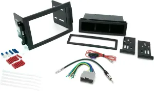 Scosche ICCR5BN Double DIN Radio Install Dash Kit & Harness Compatible with Select 2004-08 Factory Amplified Chrysler, Dodge & Jeep - Complete Basic Car Stereo Installation Kit - Does Not Retain SWC