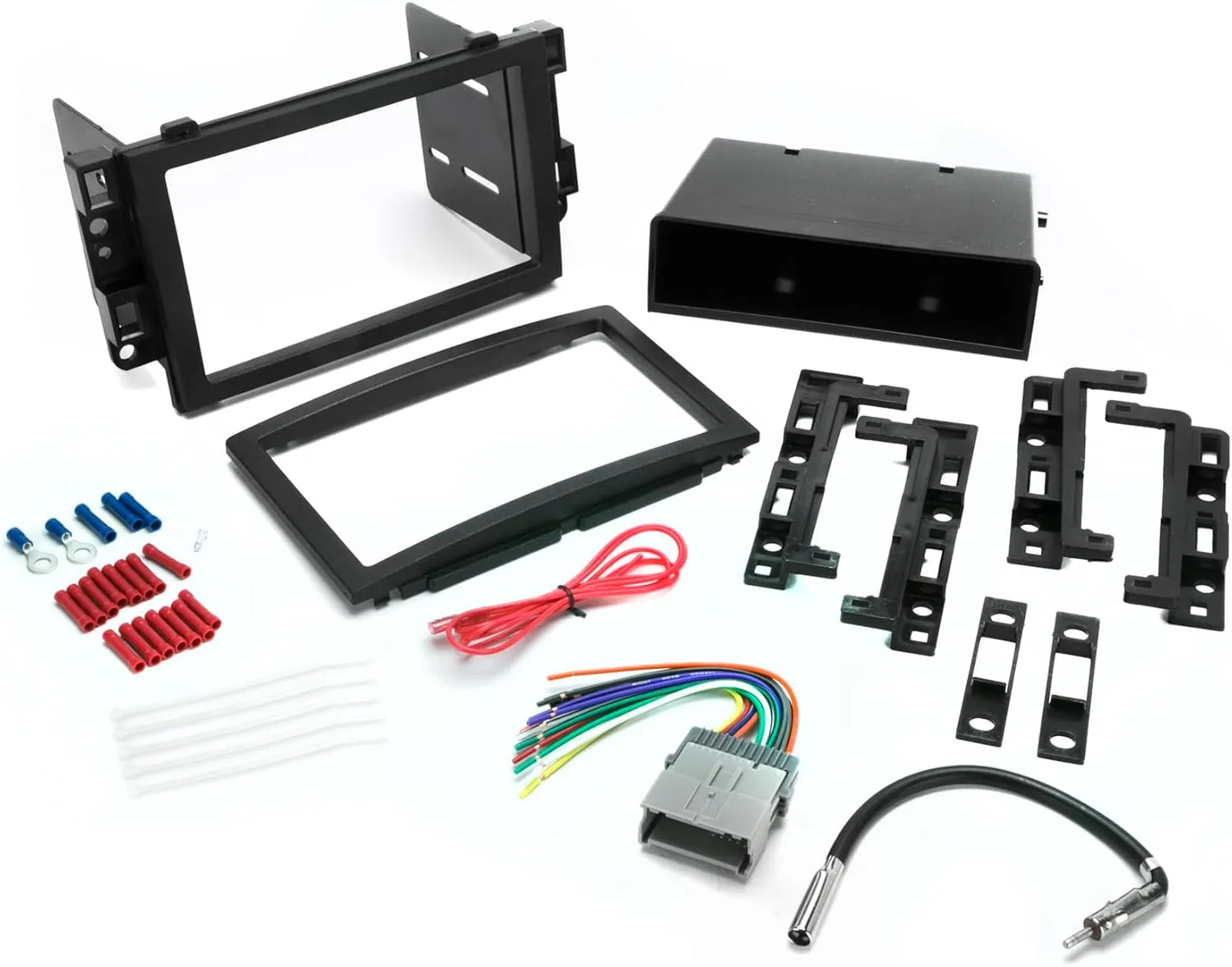 Scosche ICGM12BN Double DIN Radio Install Dash Kit Compatible with Select 2004-09 Non-Amplified Chevrolet and Pontiac Vehicles - Complete Car Stereo Installation Kit - See Vehicle Fit Guide in Images