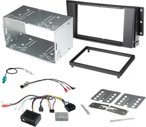 Scosche LR8103SRB Double DIN Radio Installation Dash Kit Compatible with Select 2006 to 2009 Range Rover Sport Vehicles - Complete Car Stereo Install Kit with Interface - See Notes for Vehicle Fitment
