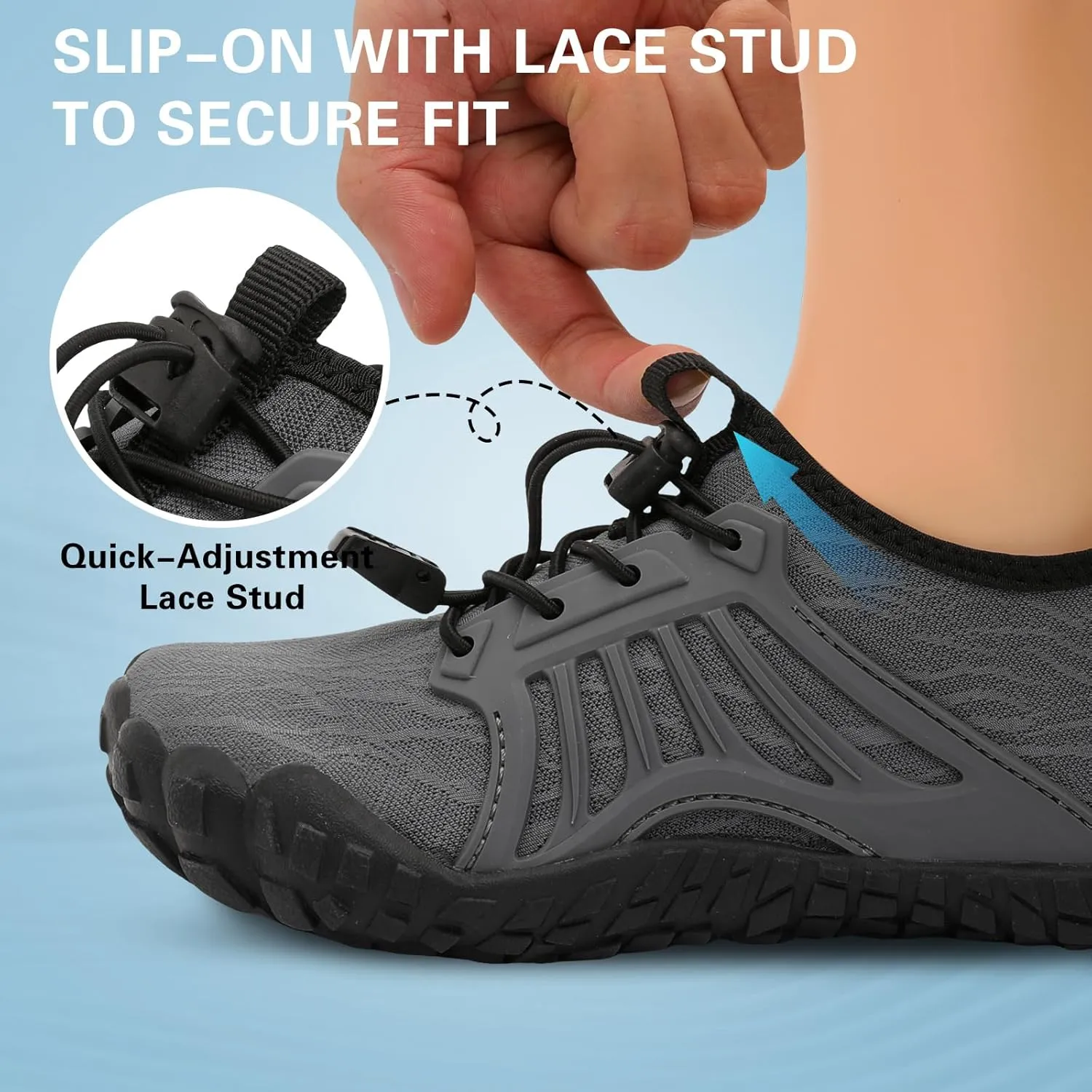 Scurtain Water Shoes for Kids Boys Girls Quick Dry Aqua Shoes Barefoot Beach Sports Swim Pool for Little Big Kid with Drainage