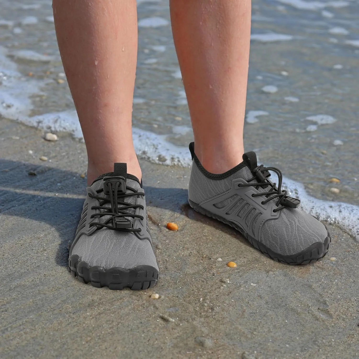 Scurtain Water Shoes for Kids Boys Girls Quick Dry Aqua Shoes Barefoot Beach Sports Swim Pool for Little Big Kid with Drainage