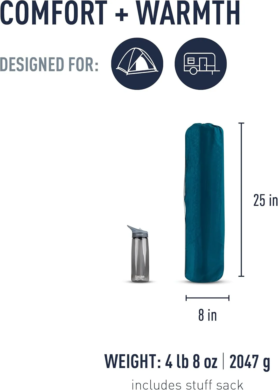 Sea to Summit Comfort Deluxe Self-Inflating Foam Camping Mattress, Regular (72 x 25 x 4 inches)