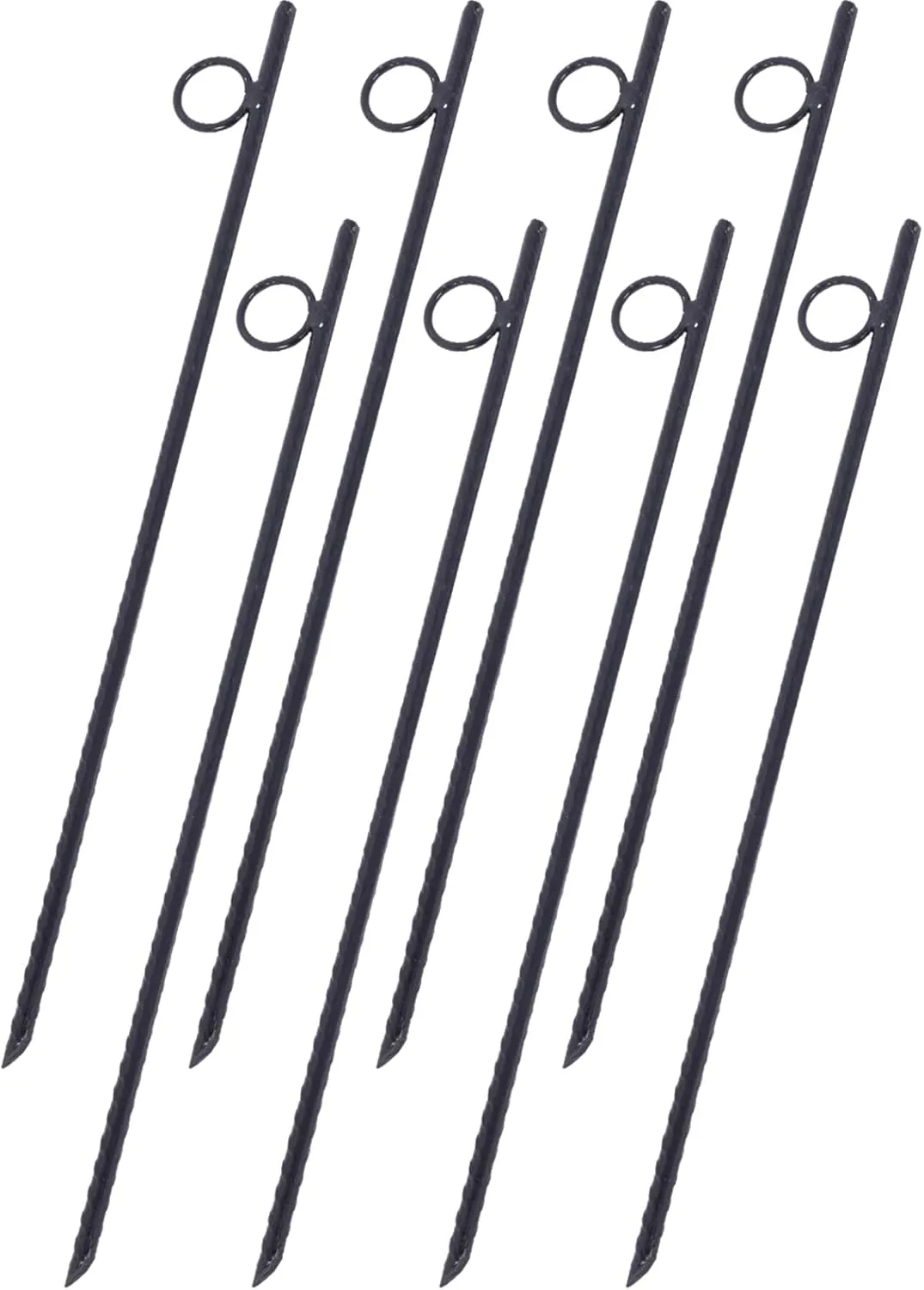 Secure Your Tent with Heavy-Duty Steel Rebar Stakes, 8-Piece Set, Durable 18-Inch Length, Outdoor Canopies and Camping Needs
