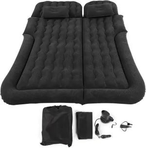 Self-Inflating Air Mattress Portable Comfortable and Durable Car Air Mattress for Road Trips Camping Leakproof and All-Weather Air Mattresses for SUV RV and Truck (B001-black)
