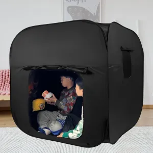 Sensory Tent for Kids & Adults with Autism, ADHD, SPD - CPC Certification Extra Big 47x47in Calm Corner Helps Children Relax, Reduce Anxiety - Portable Pop-up Blackout Hideout Play Tent Toys