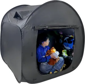 Sensory Tent for Kids with CPC Certification - Sensory Calm Corner Helps Autism, ADHD, SPD Children Relax, Reduce Anxiety - Portable Pop-up Blackout Hideout Play Tent Toys Add Windows