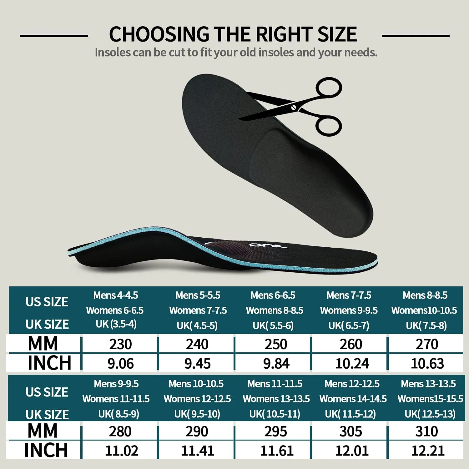 Severe Flat Feet Arch Support Insoles- Firm Arch Supports Orthotics Inserts Relieve Plantar Fasciitis, Over Pronation, Fallen Arch, Metatarsalgia, Foot Pain - Shoe Insoles for Men and Women