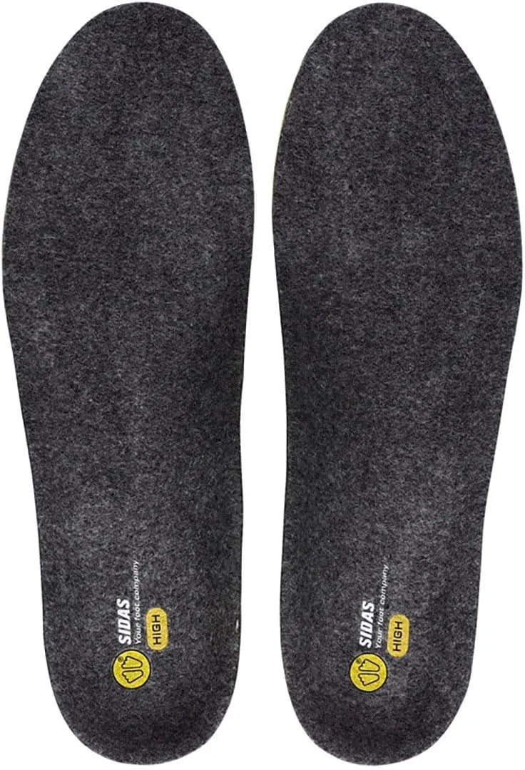 Sidas 3FEET Merino Wool High Arch Support Orthotic Skiing Snowboarding Outdoors Insoles, L