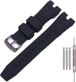 silicone Rubber Strap Compatible with Citizen AW1475 1476 1477 CA4154 4155 Watch Replacement Band Sports Waterproof Bracelet