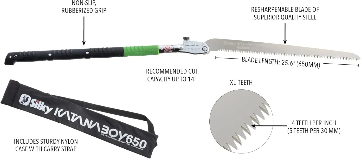 Silky KATANABOY Professional 650mm Folding Saw XL Teeth (710-65)