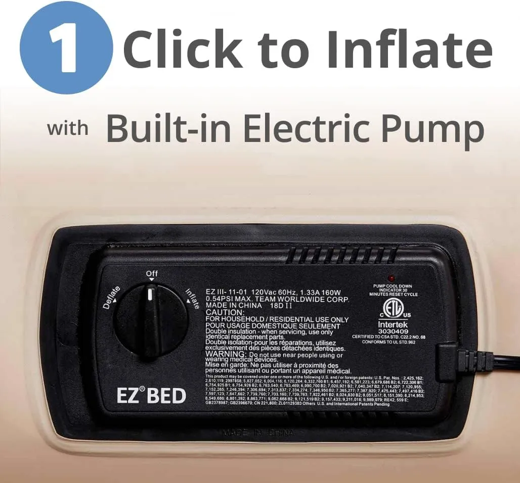 Simpli Comfy Queen EZ Bed Self-Inflating Air Mattress (03.Queen-II)