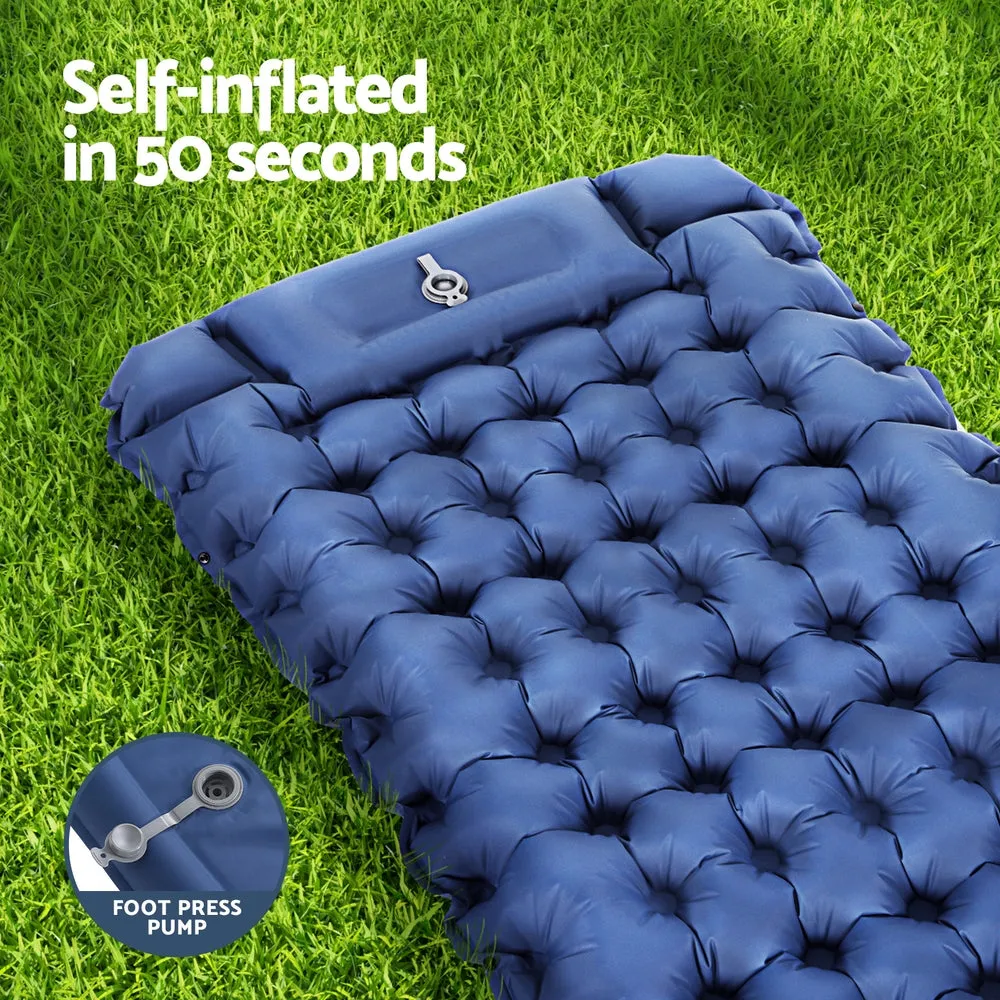 Single Pillow Self Inflating Camping Mattress Bag