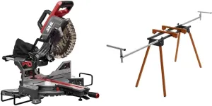 Skil 10" Dual Bevel Sliding Compound Miter Saw (MS6305-00) and BORA Portamate PM-4000 Heavy Duty Folding Miter Saw Stand with Tool Mounting Bars