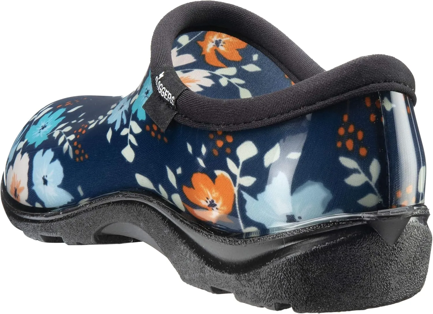 Sloggers Original Waterproof Rain and Garden Shoe for Women– Outdoor Slip-On Garden Clog - Made in The USA with Premium Comfort Insole and Arch Support - Blue Floral Fun Print, Size 10