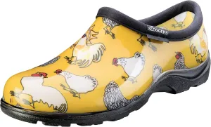 Sloggers Original Waterproof Rain and Garden Shoe for Women– Outdoor Slip-On Garden Clog - Made in The USA with Premium Comfort Insole and Arch Support - Chickens Daffodil Yellow, Size 8