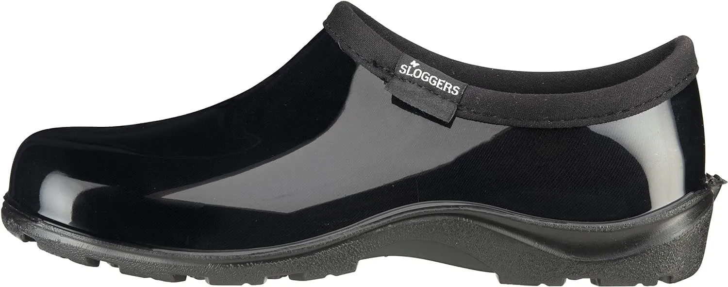 Sloggers Original Waterproof Rain and Garden Shoe for Women– Outdoor Slip-On Garden Clog - Made in The USA with Premium Comfort Insole and Arch Support - Classic Black, Size 6