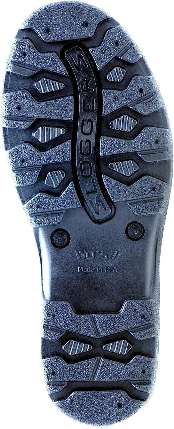 Sloggers Original Waterproof Rain and Garden Shoe for Women– Outdoor Slip-On Garden Clog - Made in The USA with Premium Comfort Insole and Arch Support - Classic Chicken Black, Size 9