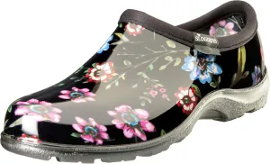Sloggers Original Waterproof Rain and Garden Shoe for Women– Outdoor Slip-On Garden Clog - Made in The USA with Premium Comfort Insole and Arch Support - Ditsy Spring Black, Size 10