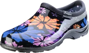 Sloggers Original Waterproof Rain and Garden Shoe for Women– Outdoor Slip-On Garden Clog - Made in The USA with Premium Comfort Insole and Arch Support - Flower Power, Size 6