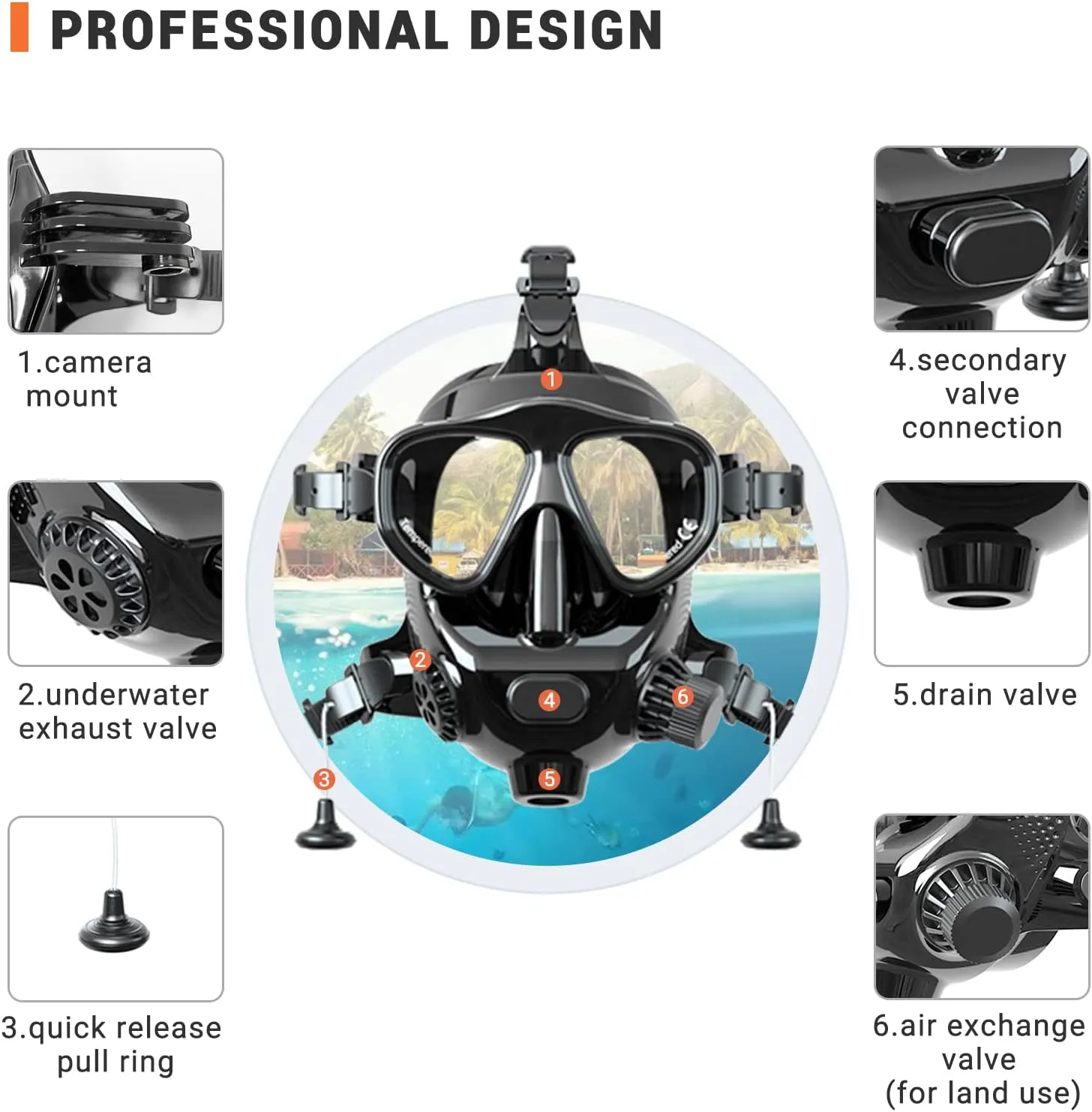 SMACO Mini Scuba Tank for Shallow Water Diving 1.9L Scuba Cylinder Diving Tank Kit Provide 25-30 Minutes Breath Support for Underwater Recreation/Diving Practice/Water Rescue/Backup Air