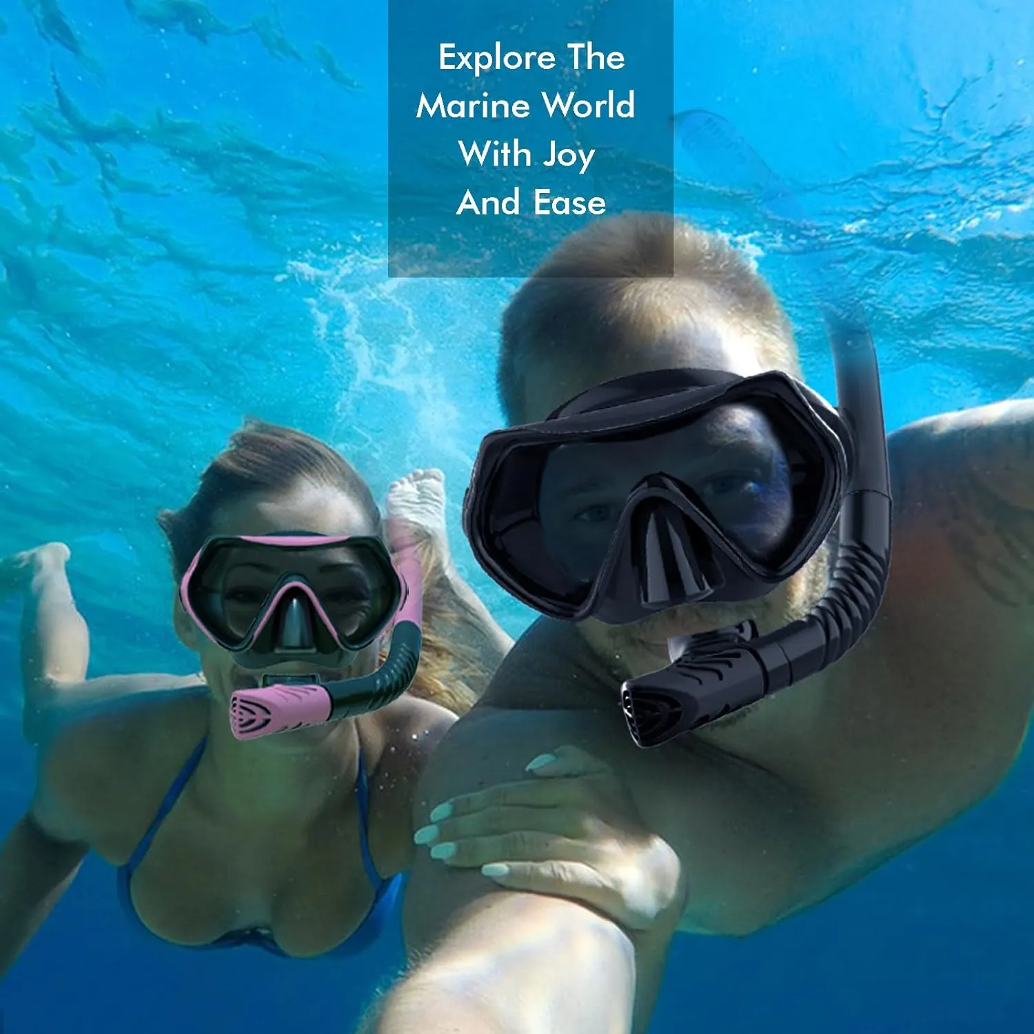 Snorkeling Gear for Adults, JRing Snorkel Mask Set with 180 Degree Tempered Glass Anti Fog Goggles Scuba Dry Top Snorkel for Swimming, Scuba Diving Mask for Men Women