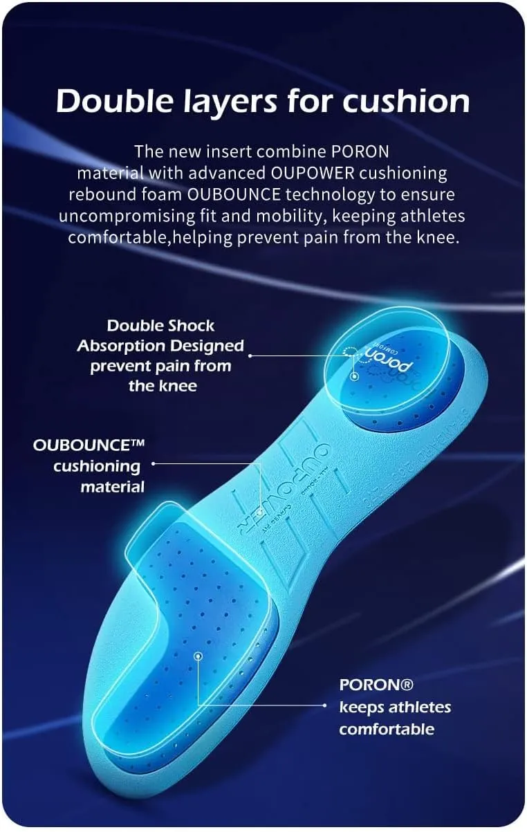 Soccer Cleat Boot Shoe Insoles Inserts Pad Poron Foam Anti-Slip Athelete (US9.5-10)