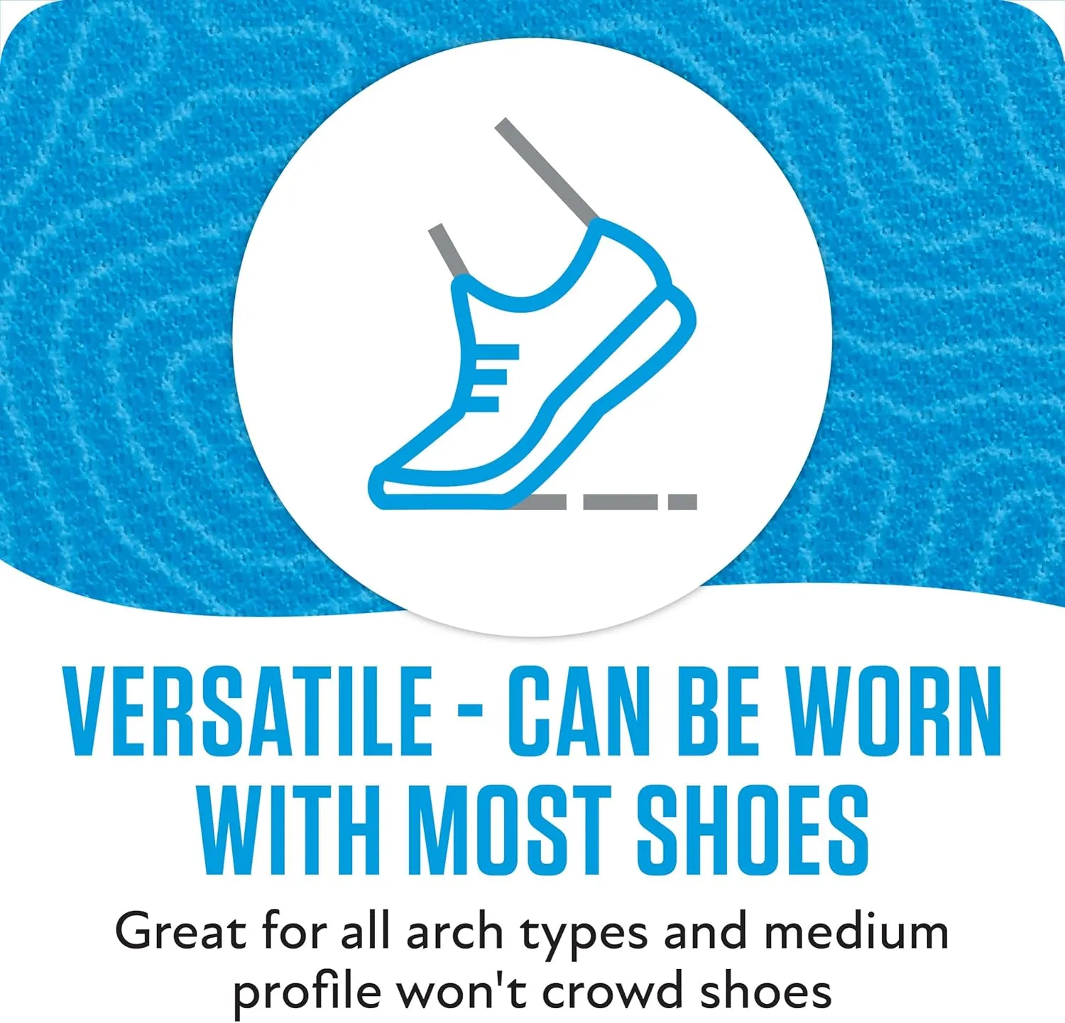 Sof Sole Walking Insoles for Men and Women – Cobra Heel Wrap Stability, Targeted Heel Cushioning, Breathable Top Cover, Trim-to-Fit, Medium Profile – Comfort Insoles for Walking and Reducing Fatigue