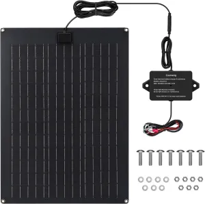 Solar Battery Charger Maintainer, Zuomeng 20W Solar Panel Kit for Dump Trailer Built-in Maintenance Pulse & Intelligent MPPT Charge Controller, Waterproof, Suitable for 12V Lead-Acid Battery